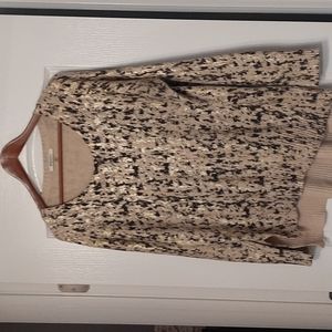 DKNYC Sweater - GUC - Black, Gold, & Tan - a little more wear under arm pits - M